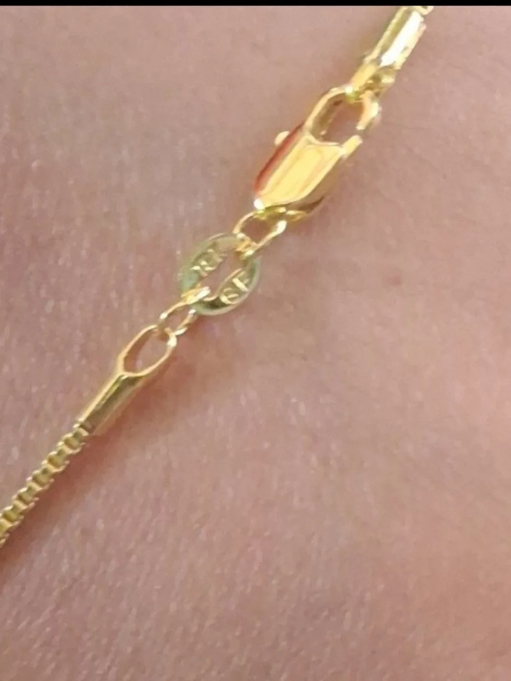 18K Yellow Gold Box Chain Necklace